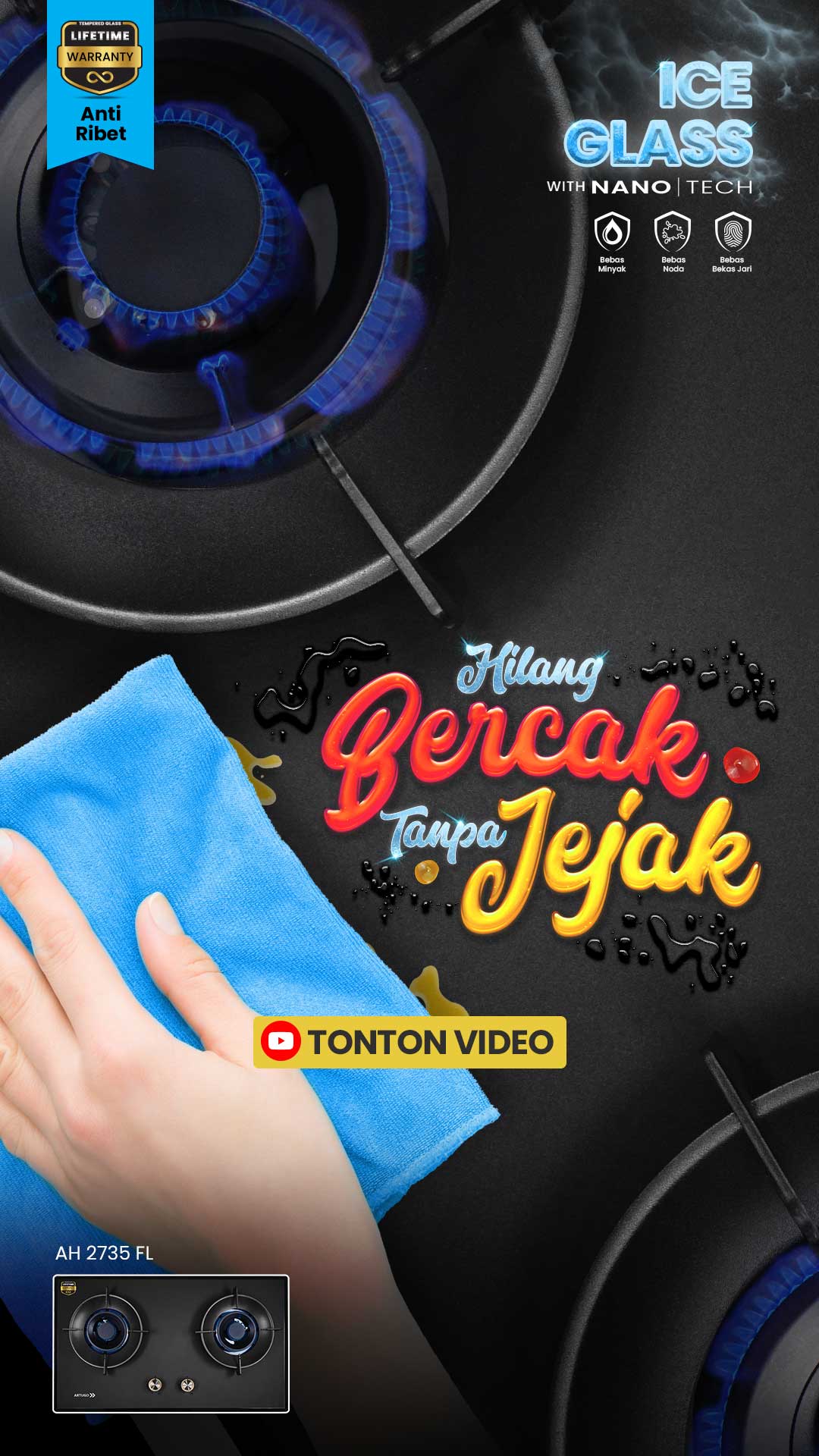 KOMPOR TANAM DENGAN ICE GLASS &amp;amp;amp;amp;amp;amp;amp; LOTUS FLAME